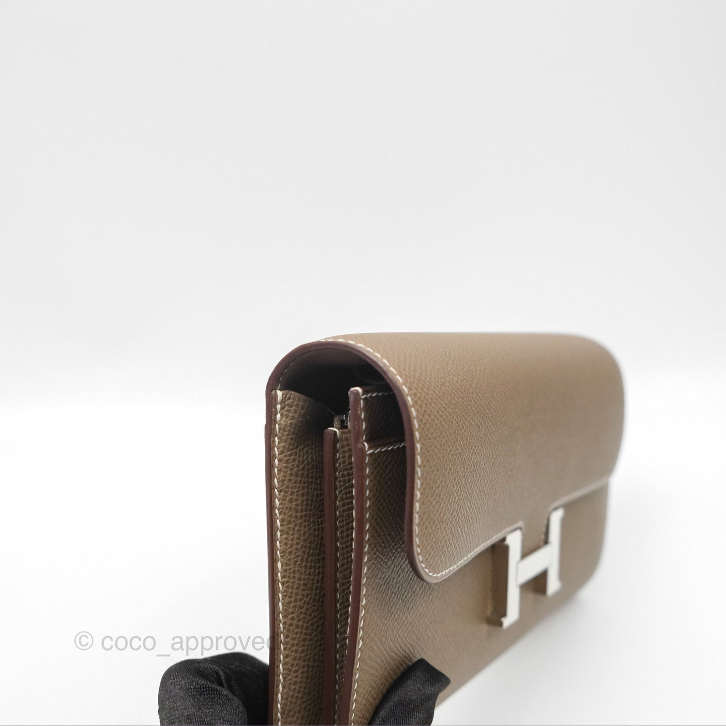 Hermès Constance To Go Wallet Etoupe Epsom Palladium Hardware