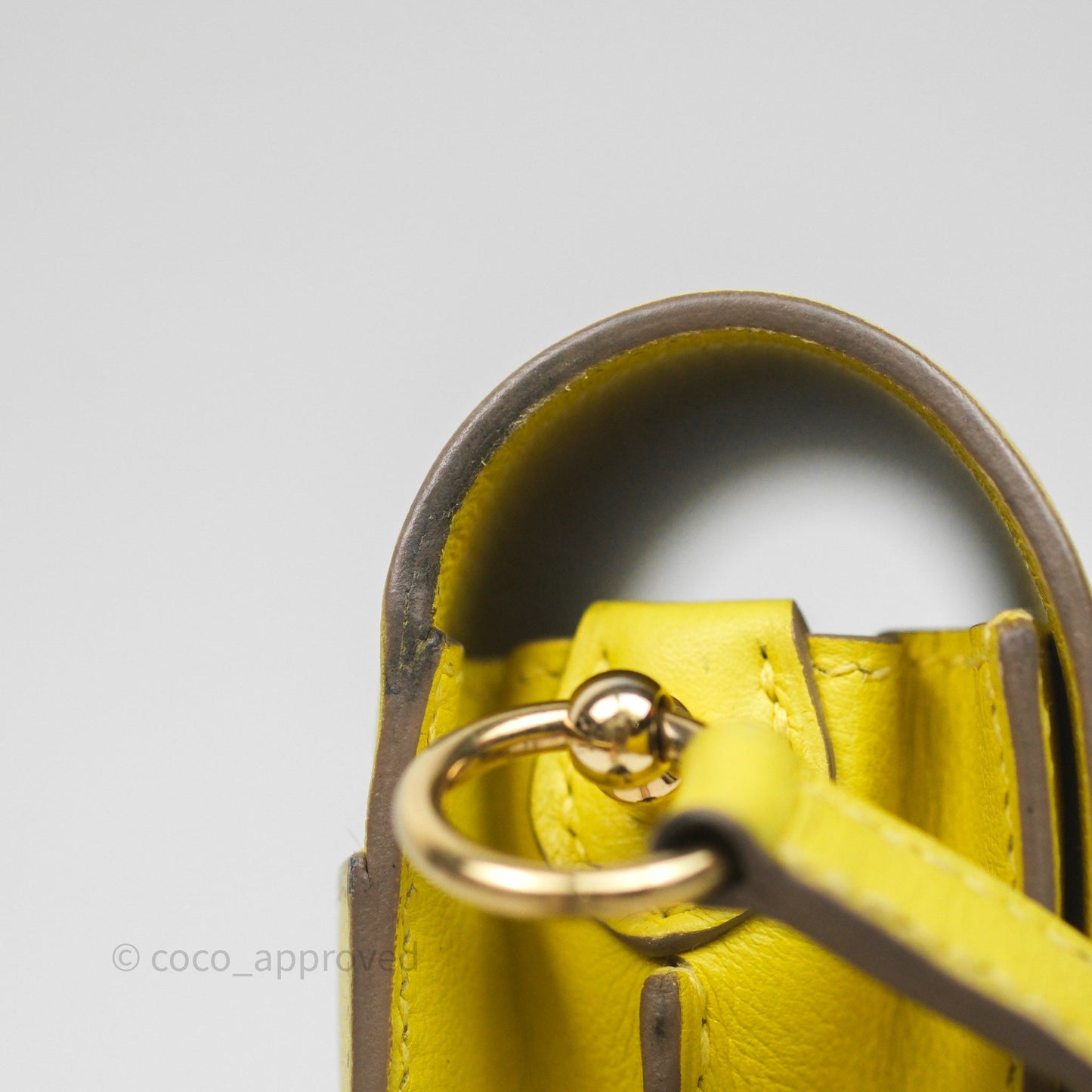 Hermès Roulis Mini 18 Lime 9R Evercolor Gold Hardware
