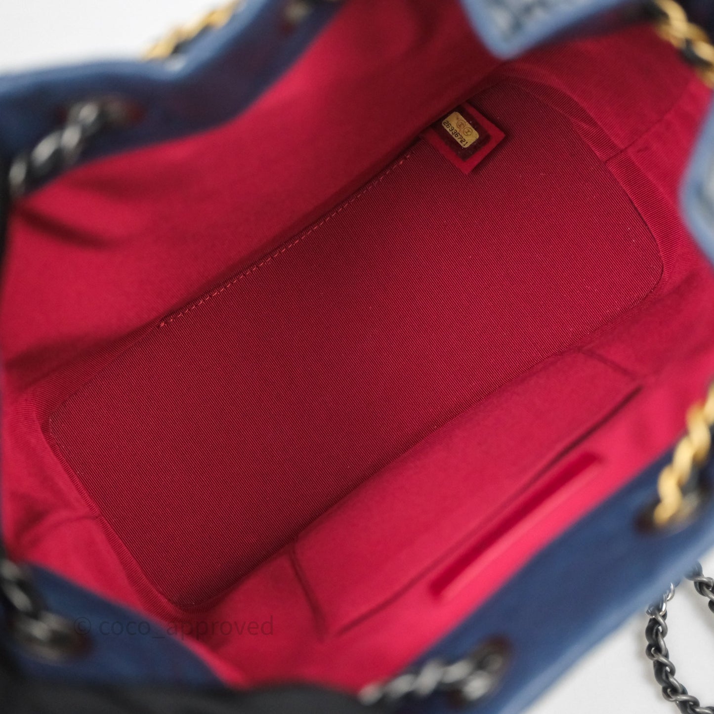 Chanel Small Gabrielle Backpack Quilted Navy Black Aged Calfskin