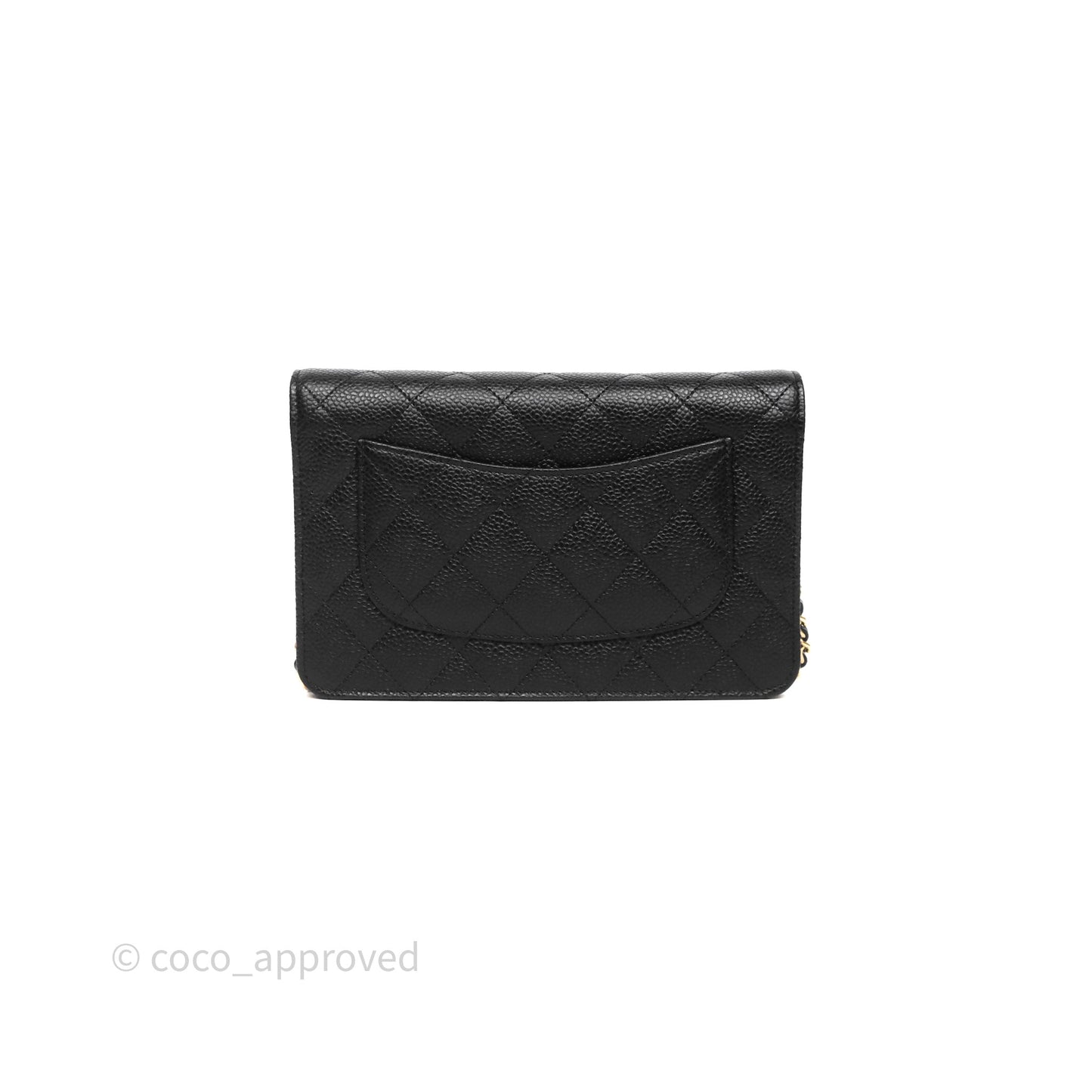 Chanel Quilted Classic Wallet On Chain WOC Black Caviar Gold Hardware