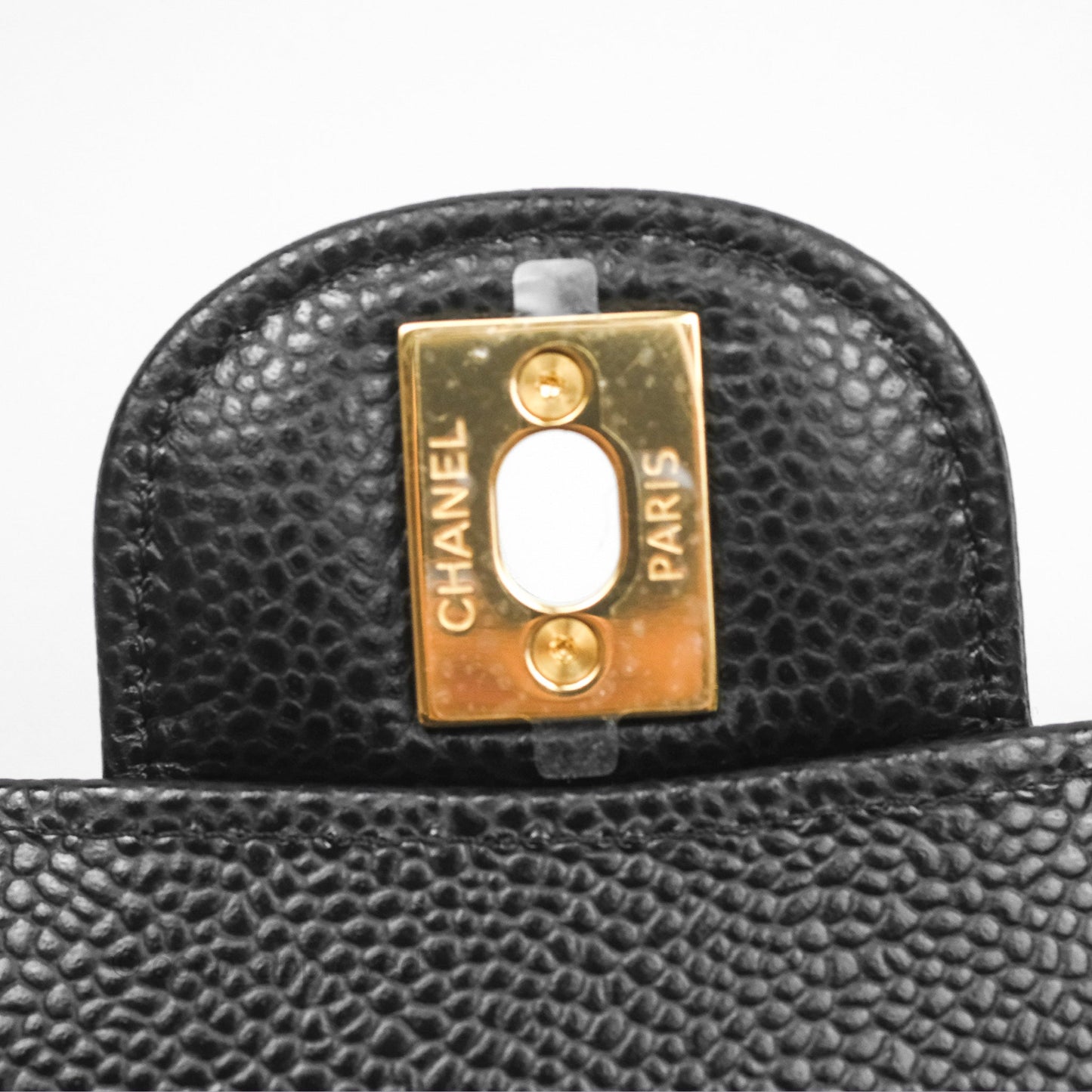 Chanel Small Classic Flap Quilted Black Caviar Gold Hardware
