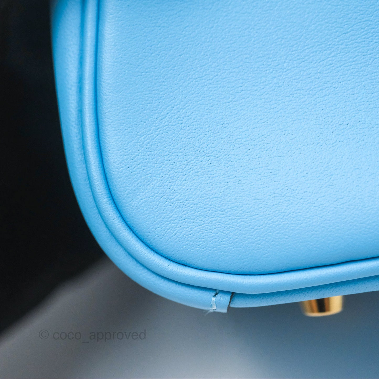 Hermès Mini Lindy 20 Celeste Swift Gold Hardware