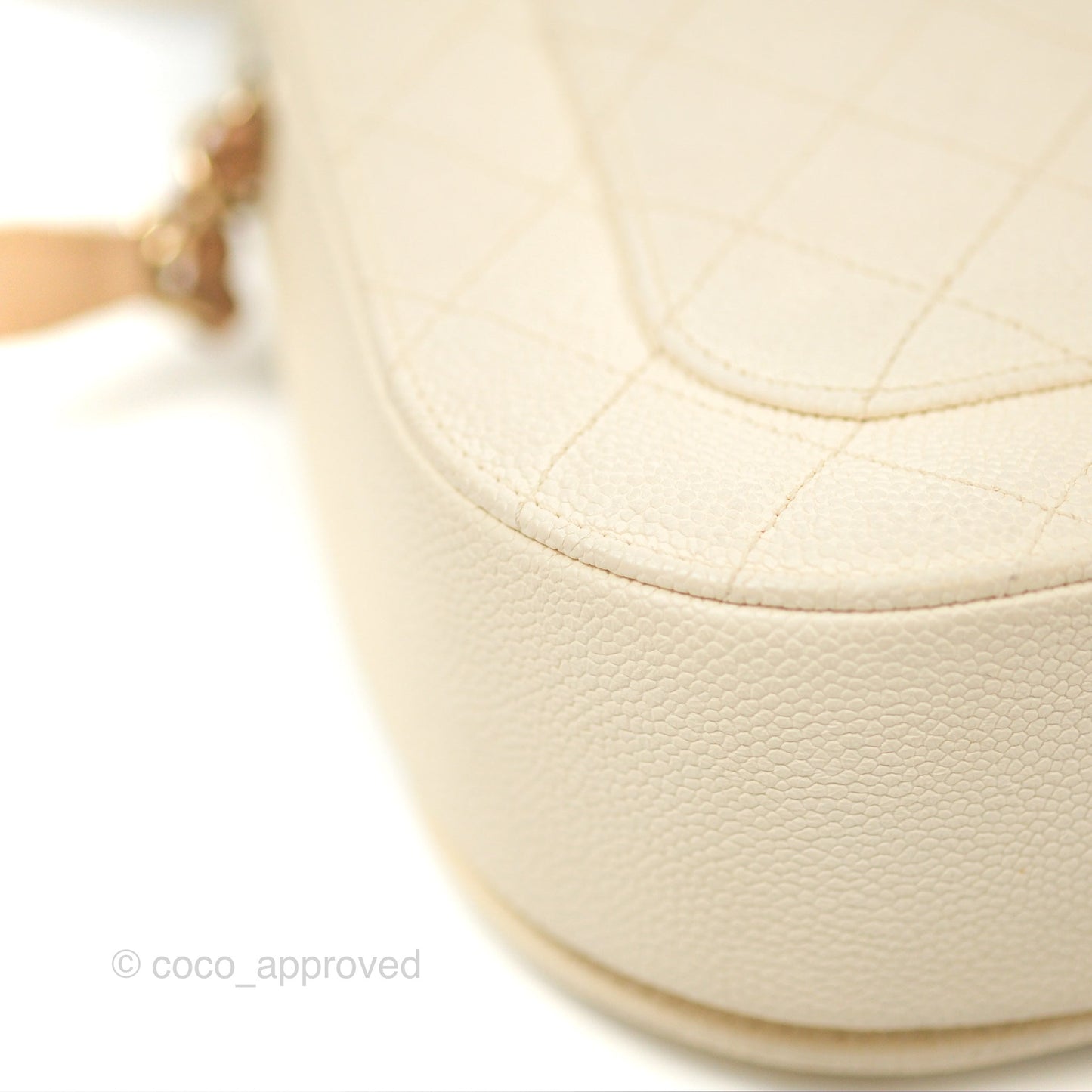 Chanel Medium CC Cuba Flap Bag Ivory Caviar Light Gold Hardware