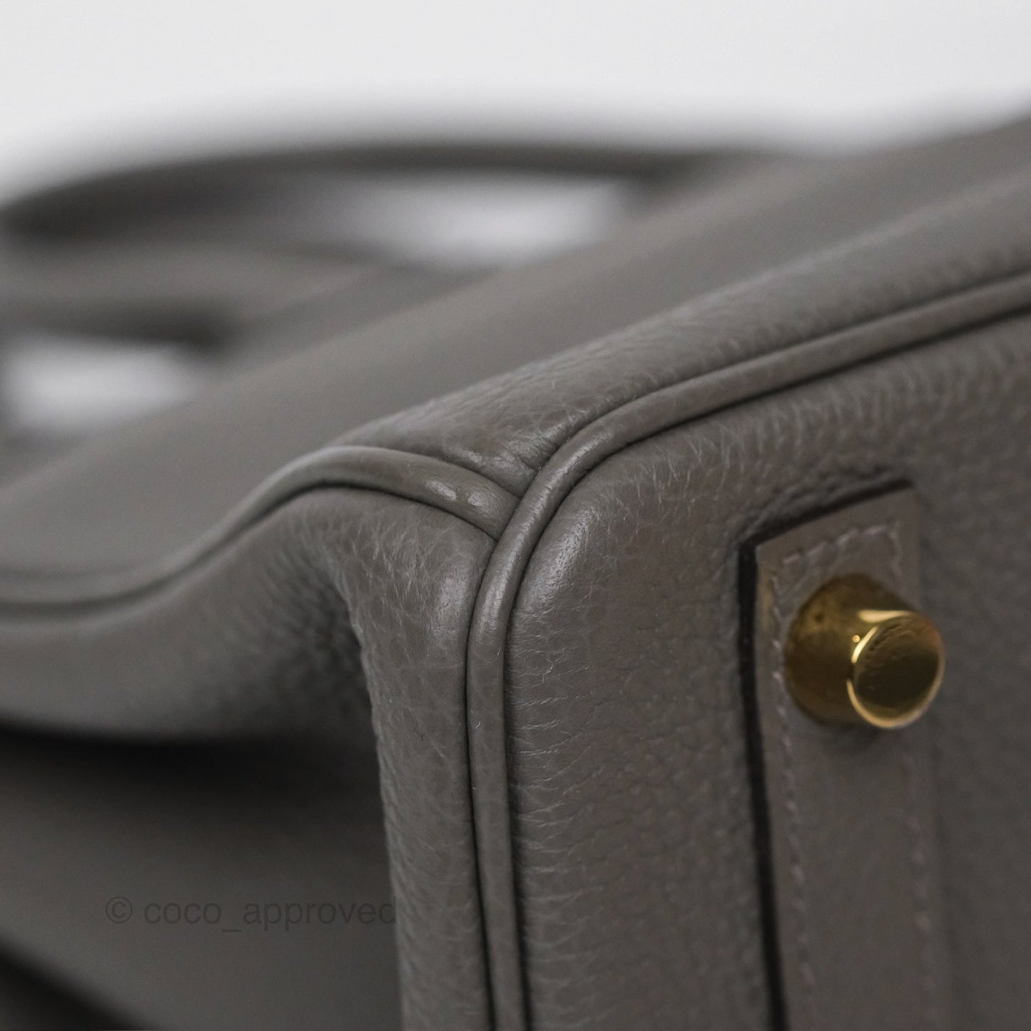 Hermès Birkin 25 Retourne Gris Meyer 0L Togo Gold Hardware