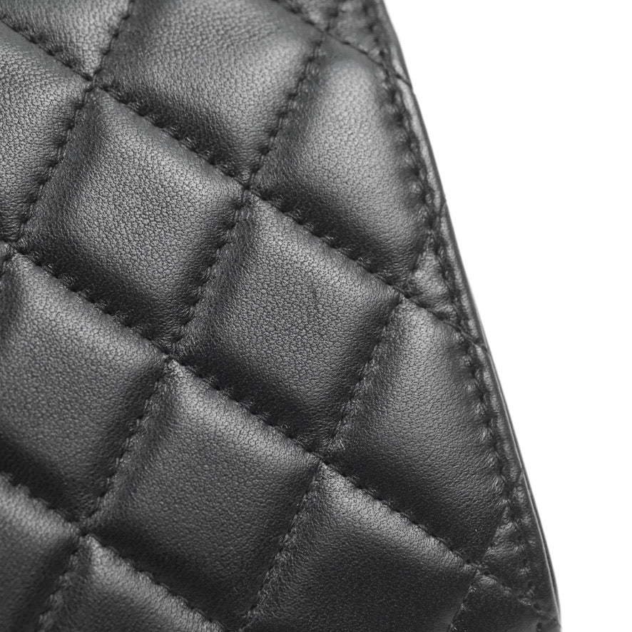 Chanel Mini Quilted Trendy CC Clutch With Chain Black Lambskin Gold Hardware