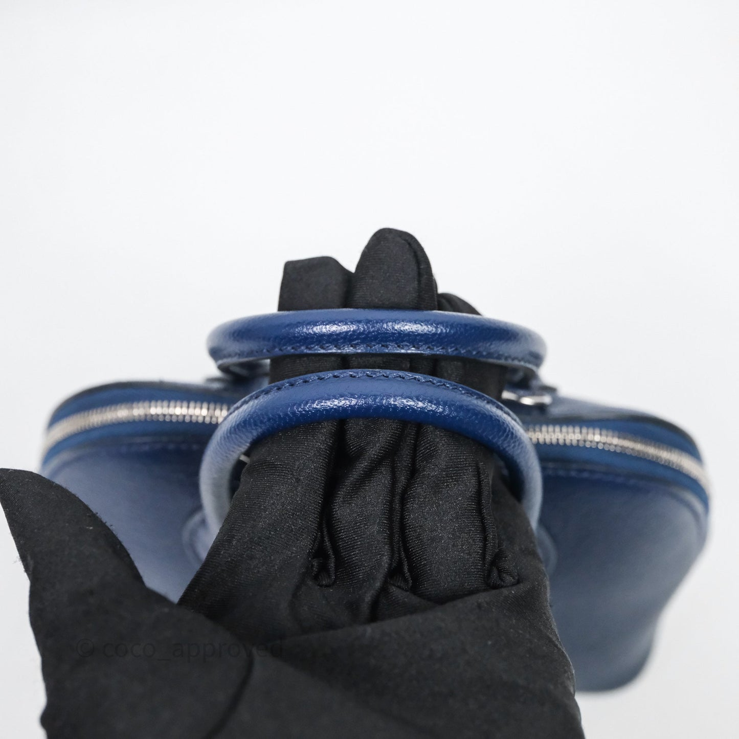 Hermès Bolide Mini 1923 Bleu Chèvre Mysore Palladium Hardware