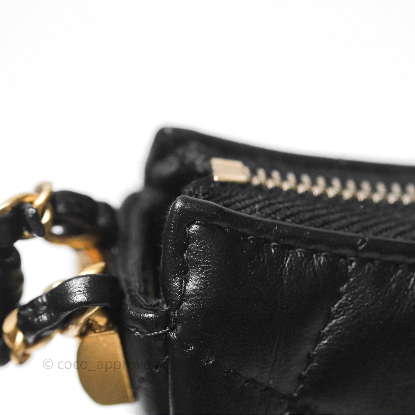 Chanel Hobo Bag Black Aged Calfskin Aged Gold Hardware