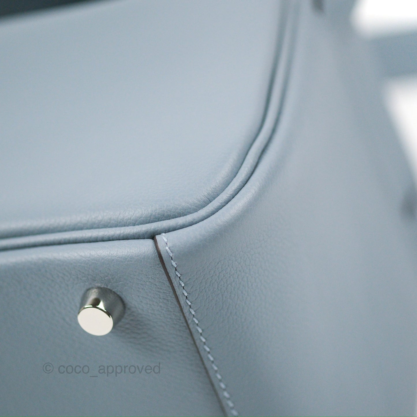 Hermès Lindy 26 Bleu Lin Evercolor Palladium Hardware