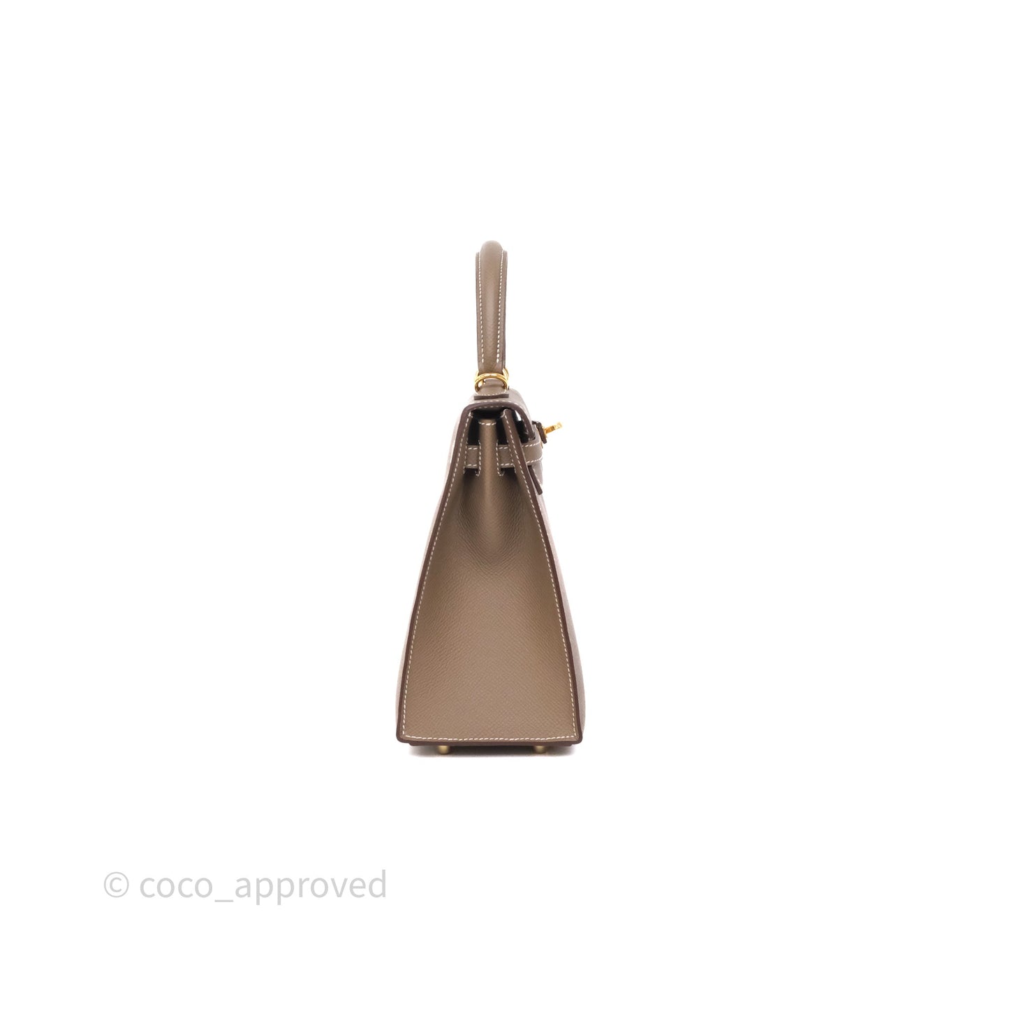 Hermès Kelly 25 Etoupe 18 Epsom Gold Hardware