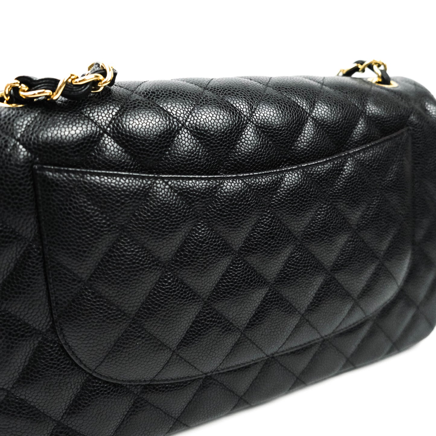 Chanel Jumbo Double Flap Black Caviar Gold Hardware⁣⁣