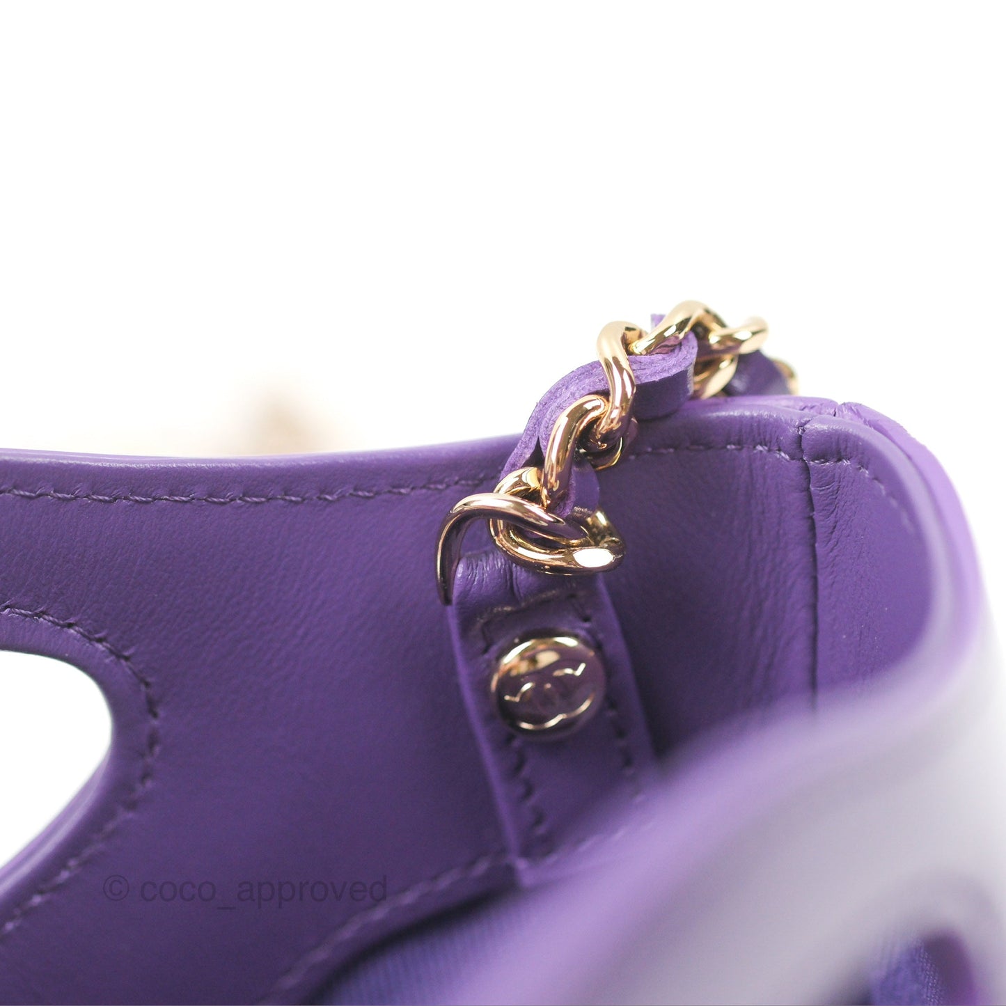Chanel Nano 31 Purple Gold Hardware 24C