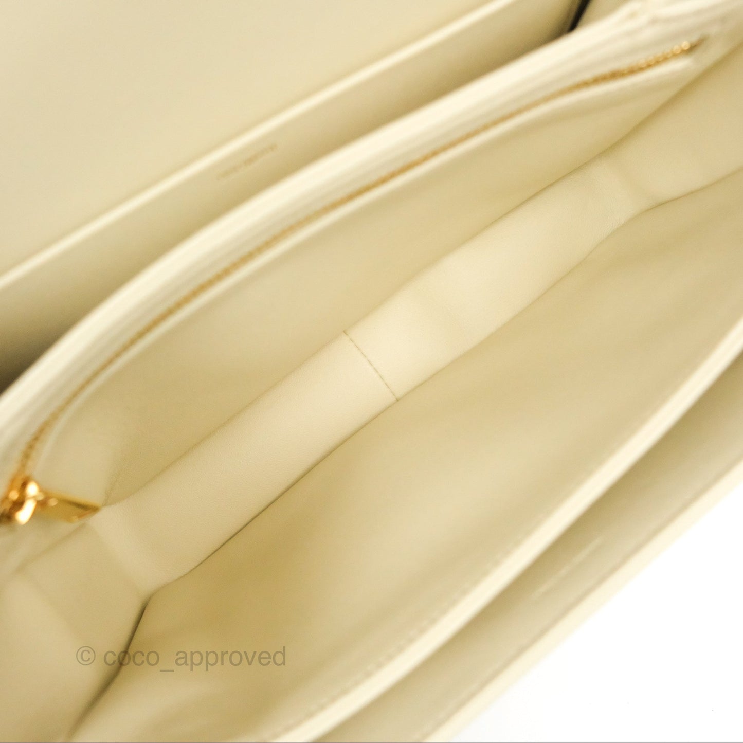 Celine Medium Triomphe Bag Limestone Shiny Calfskin