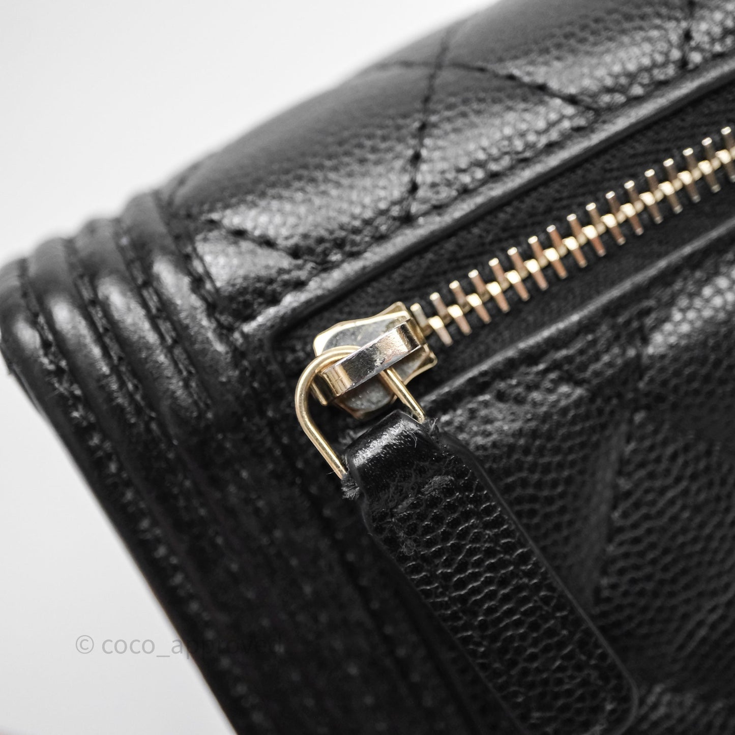 Chanel Small Boy Flap Wallet Black Caviar Gold Hardware