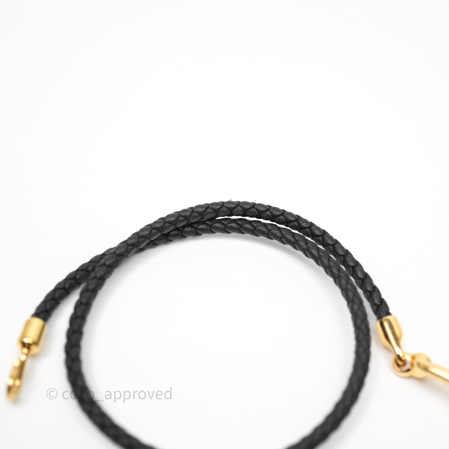 Hermès Roulis Double Tour Bracelet Black Swift Gold Hardware