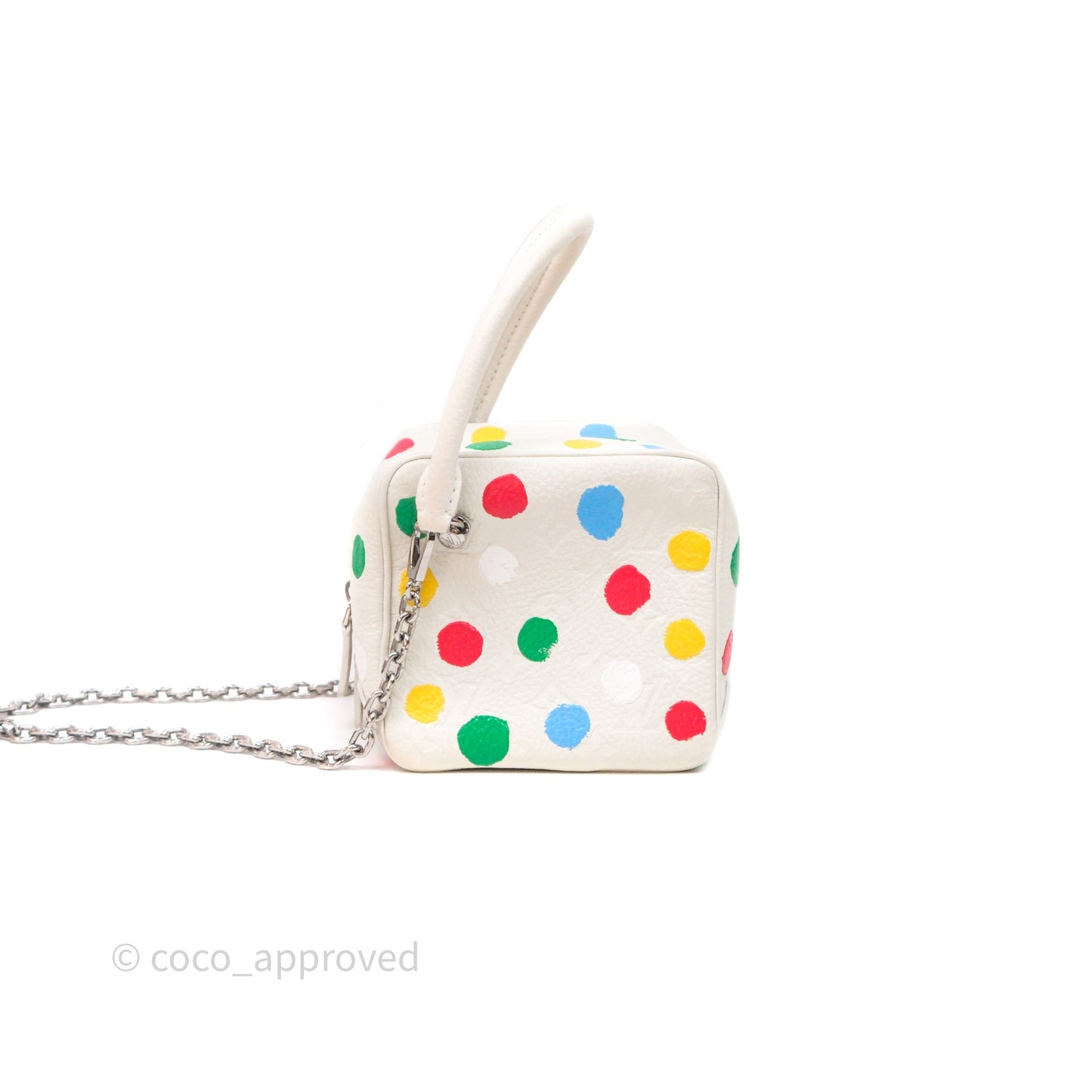 Louis Vuitton x Yayoi Kusama Square With Handle Chain Bag White
