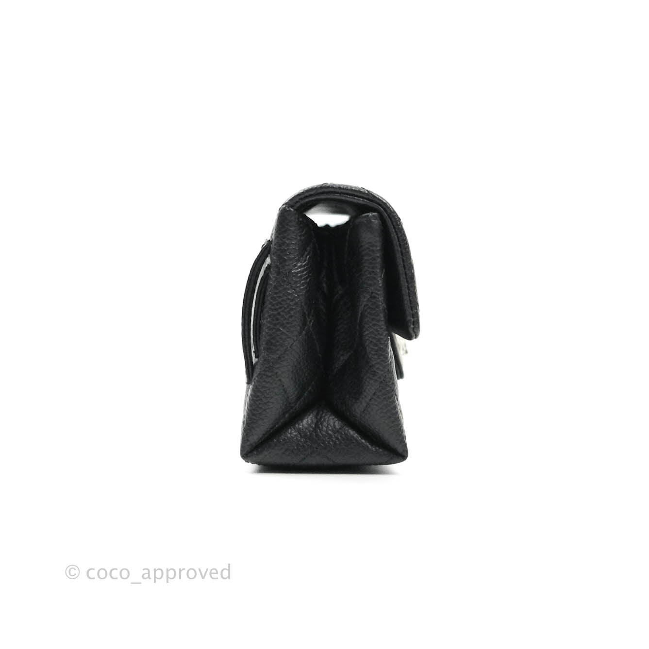 Chanel Reissue Quilted Caviar Belt Bag Black Silver Hardware