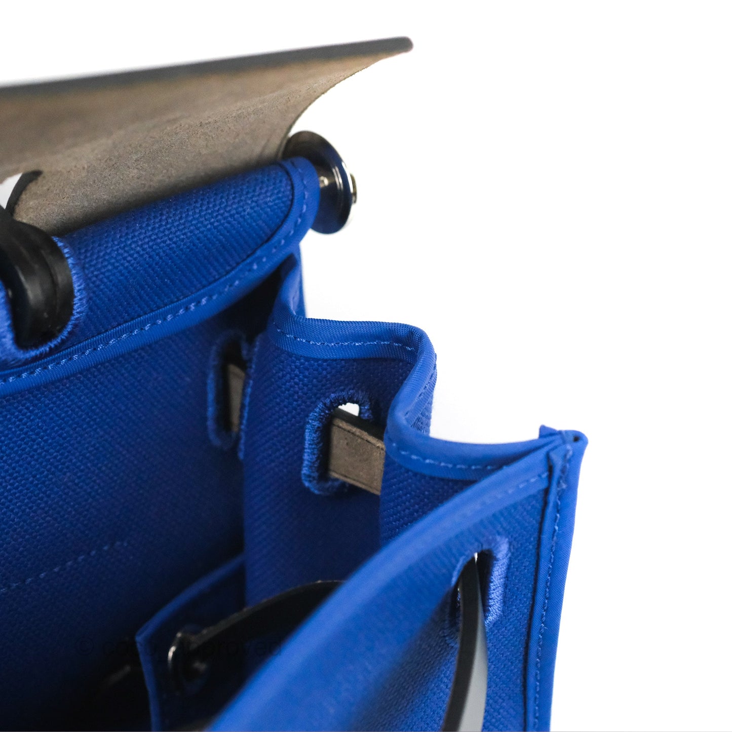 Hermès Herbag Zip 31 Bleu Électrique & Bleu Indigo Canvas Palladium Hardware