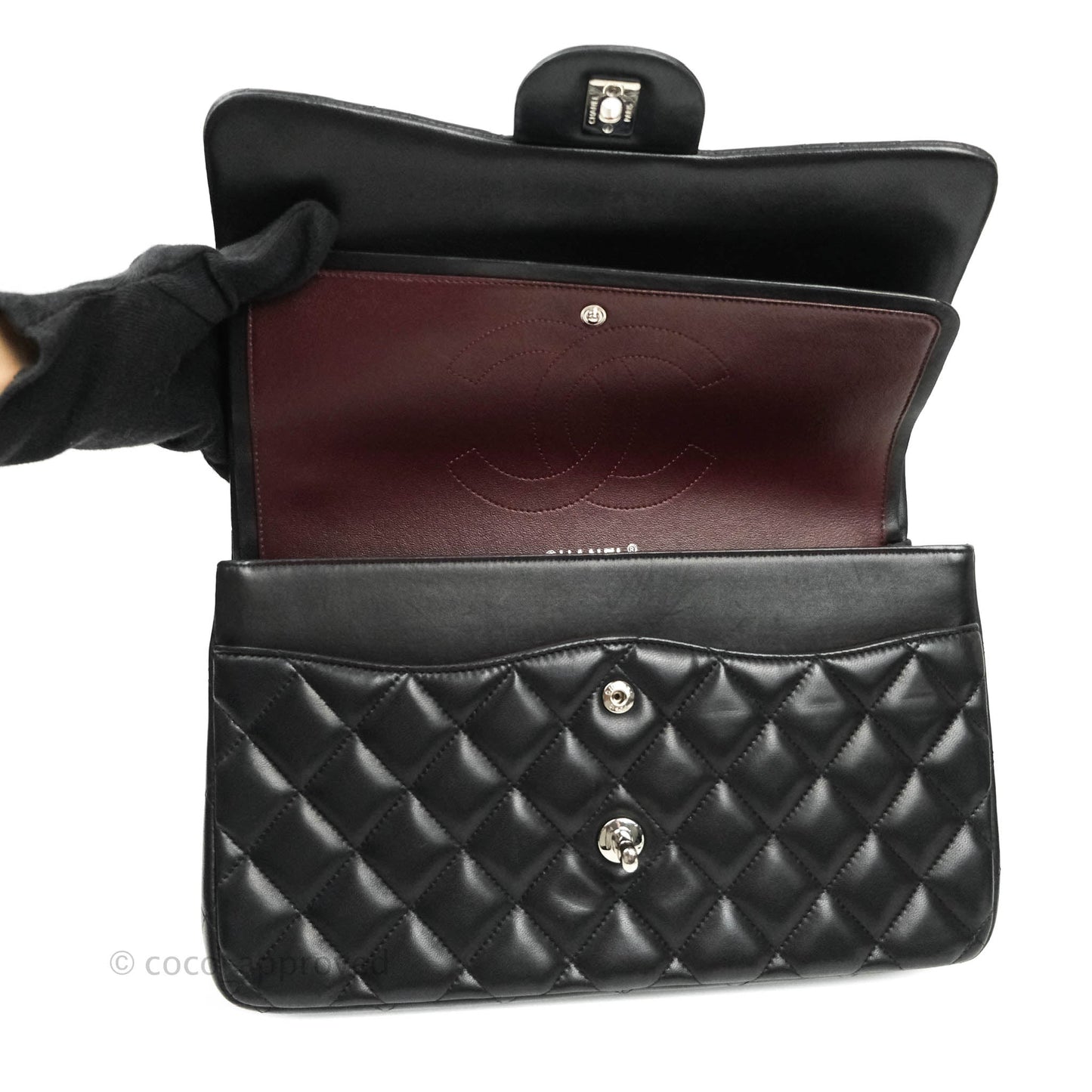 Chanel Jumbo Double Flap Black Lambskin Silver Hardware⁣⁣