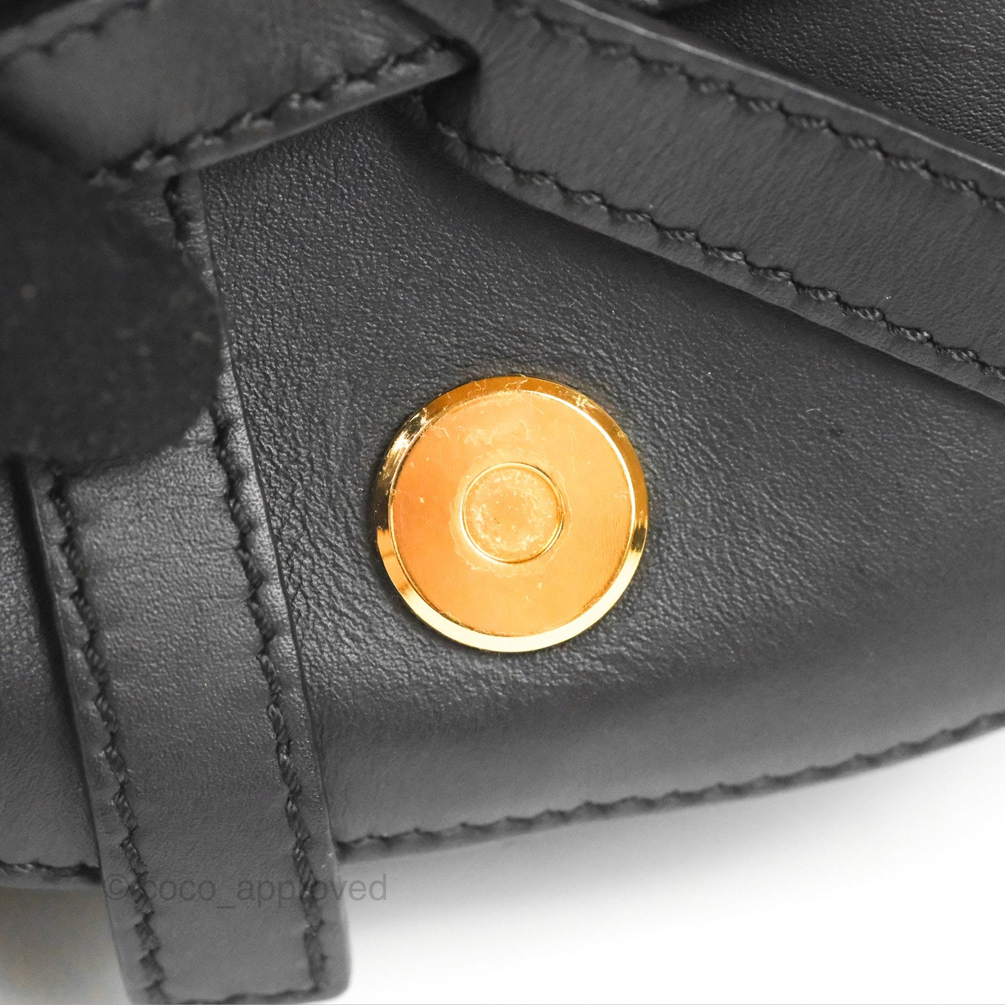 Loewe Mini Gate Dual Bag in Soft Calfskin & Jacquard Strap Black