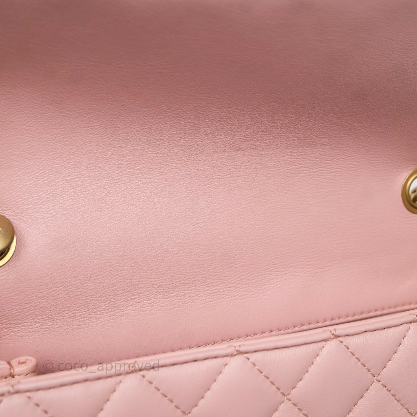 Chanel Quilted Flap Bag With Camellia Adjustable Lambskin Pink Aged Gold Hardware