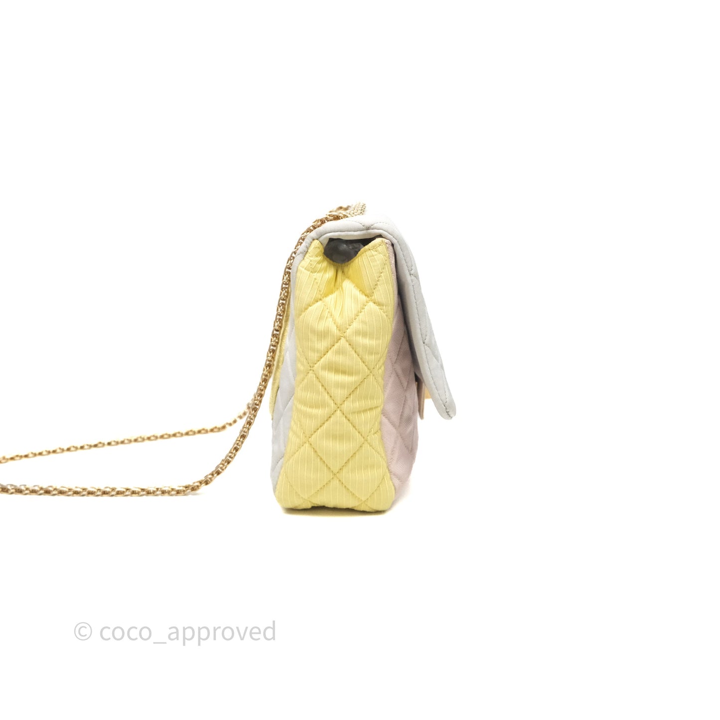 Chanel Reissue Flap Bag Tricolor Pastel Satin Aged Gold Hardware