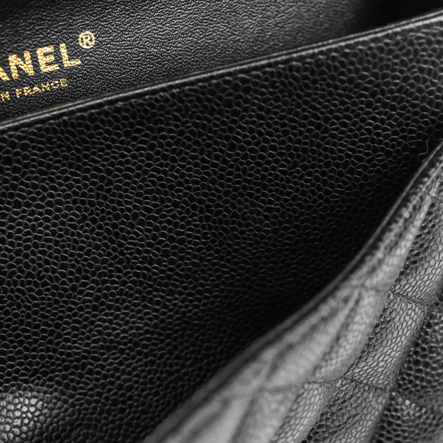 Chanel Classic Medium Flap Quilted Black Caviar Gold Hardware