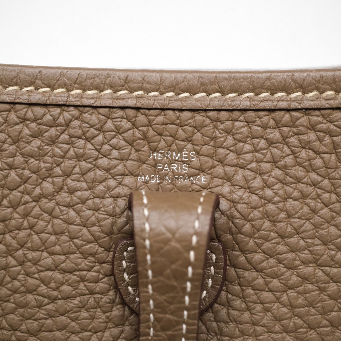 Hermès Mini Evelyne 16 Etoupe Clemence Palladium Hardware