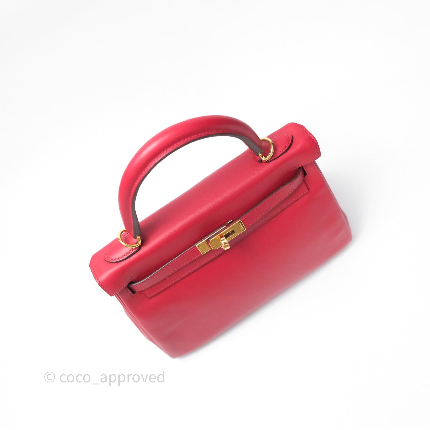 Hermès Kelly II 25 Retourne Swift Rouge Piment 5X Gold Hardware