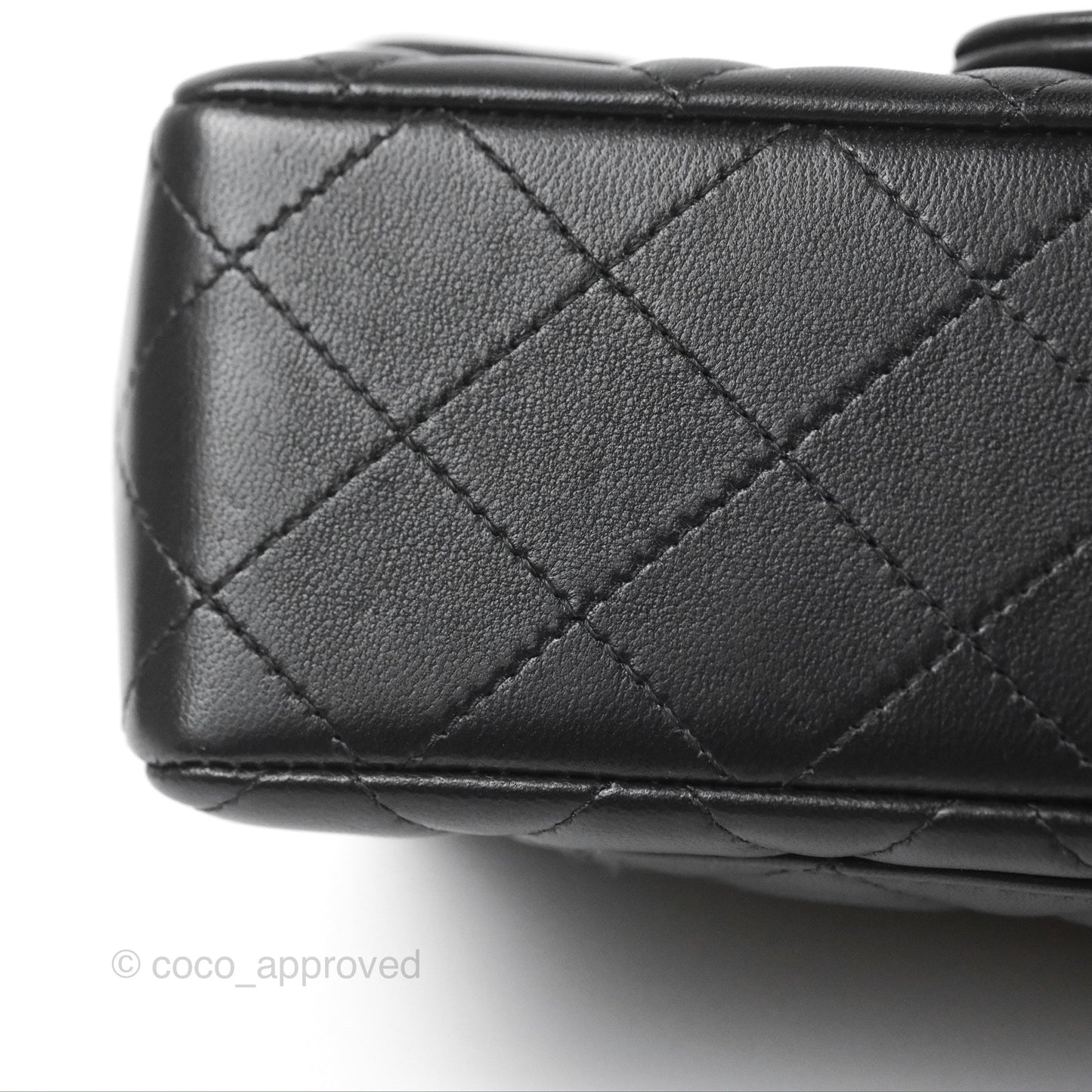 Chanel Quilted Mini Rectangular Lambskin Black Flap With Charms Gold Hardware 21C