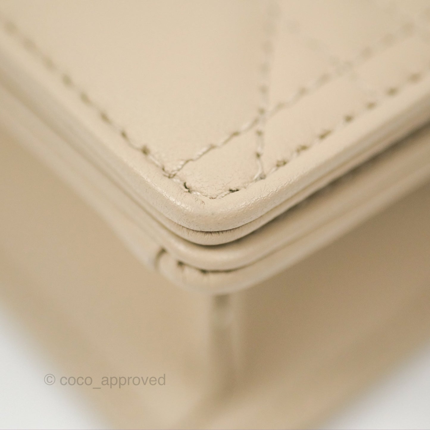 Dior Lady Dior Pouch on Chain Sand Cannage Lambskin