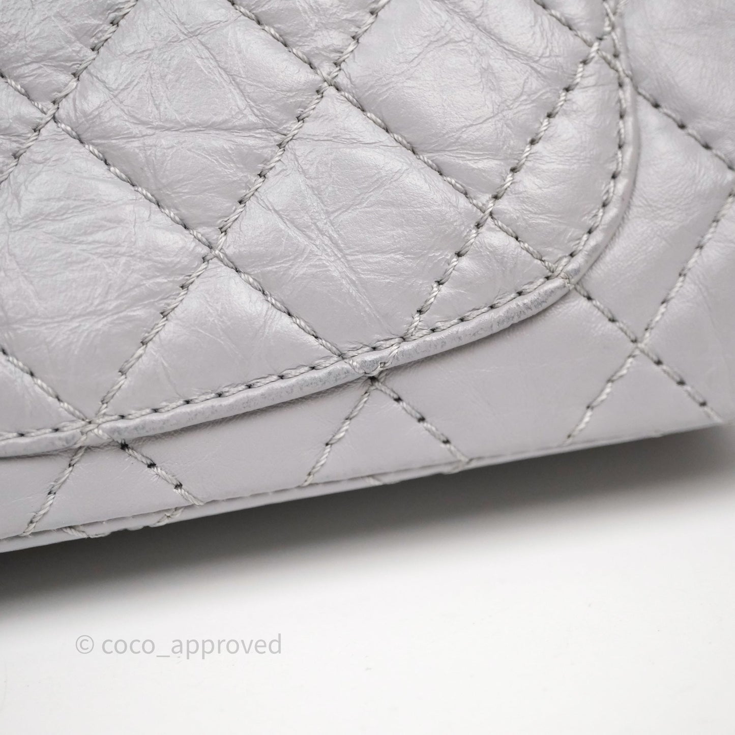 Chanel Mini Reissue 224 Grey Aged Calfskin Aged Gold Hardware