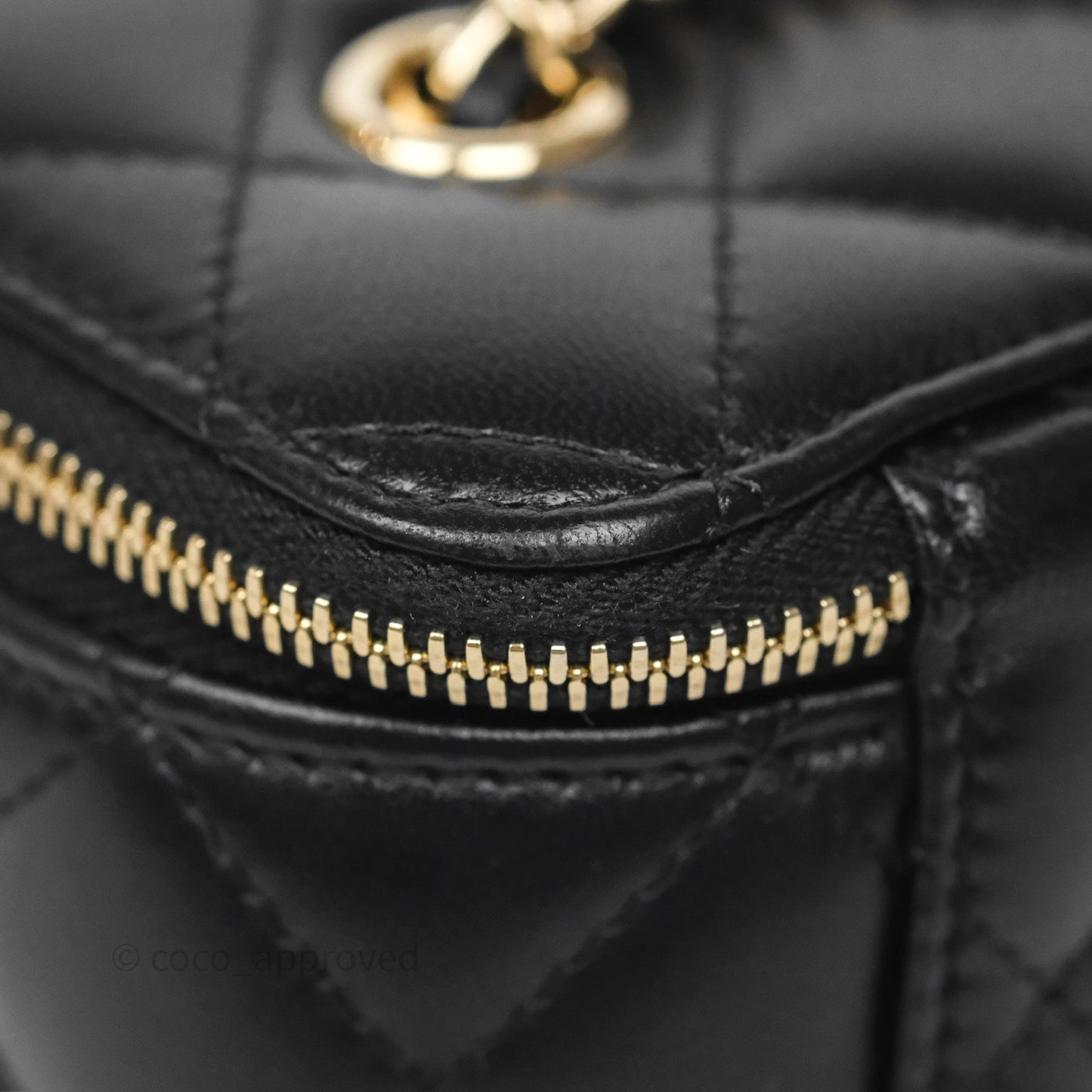 Chanel Classic Vanity with Chain Black Lambskin Gold Hardware