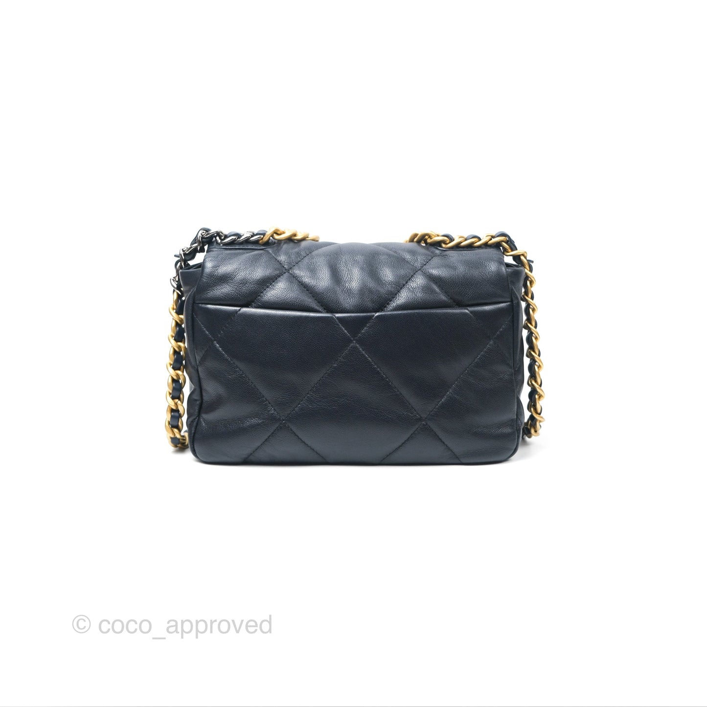 Chanel 19 Small Navy Goatskin Mixed Hardware