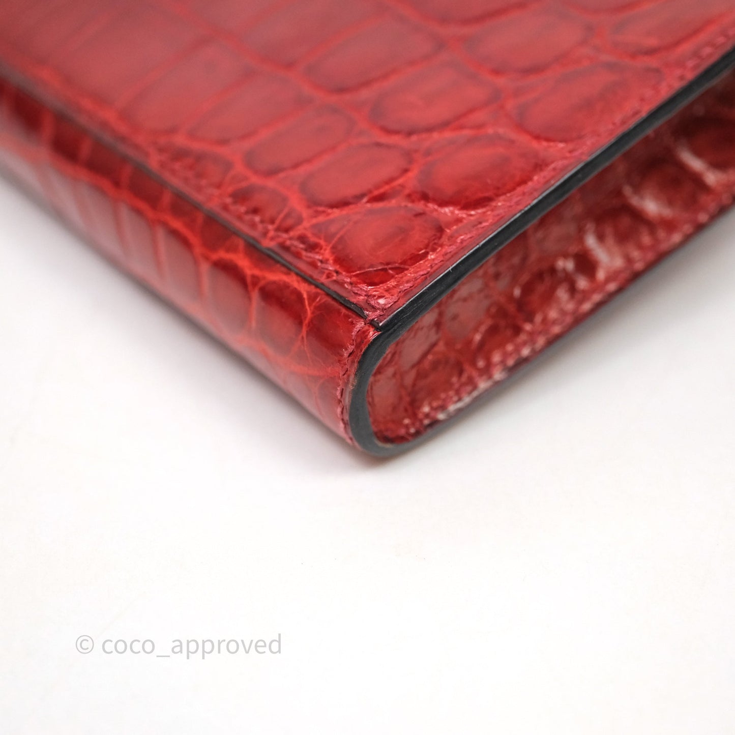Hermes Kelly Cut Rouge H Shiny Niloticus Crocodile Gold Hardware