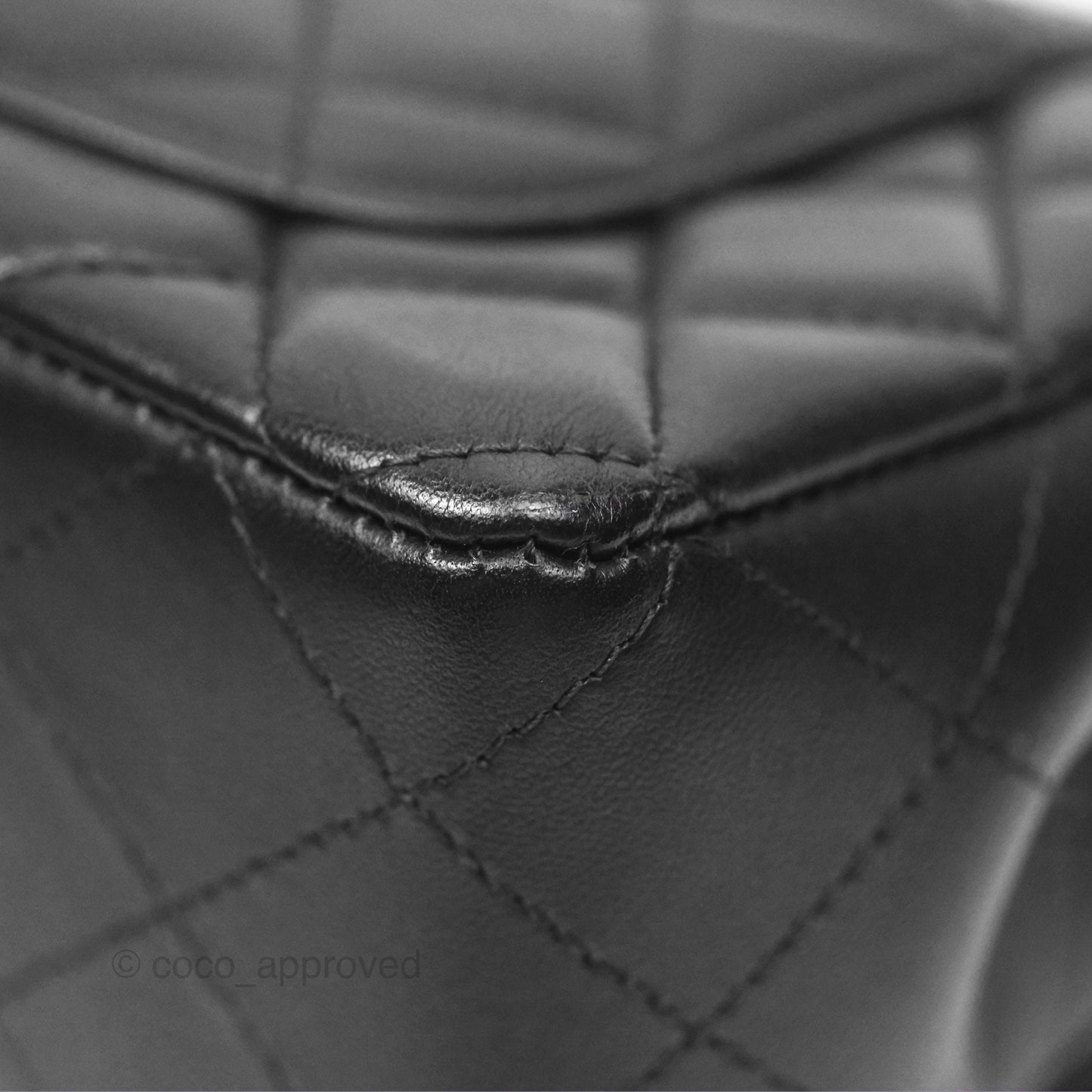 Chanel Quilted Mini Rectangular Black Lambskin Gold Hardware