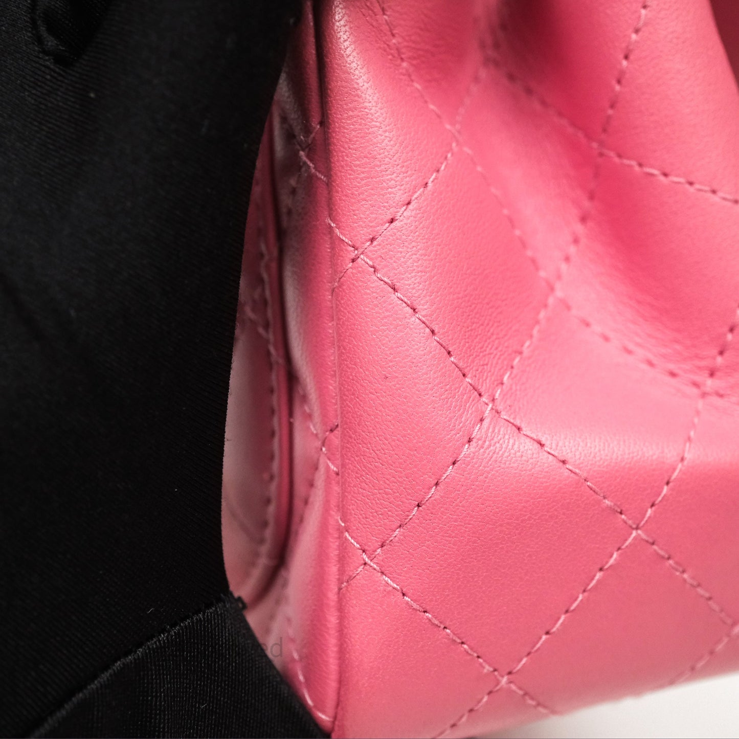 Chanel Mini Square Flap Quilted Pink Lambskin Gold Hardware