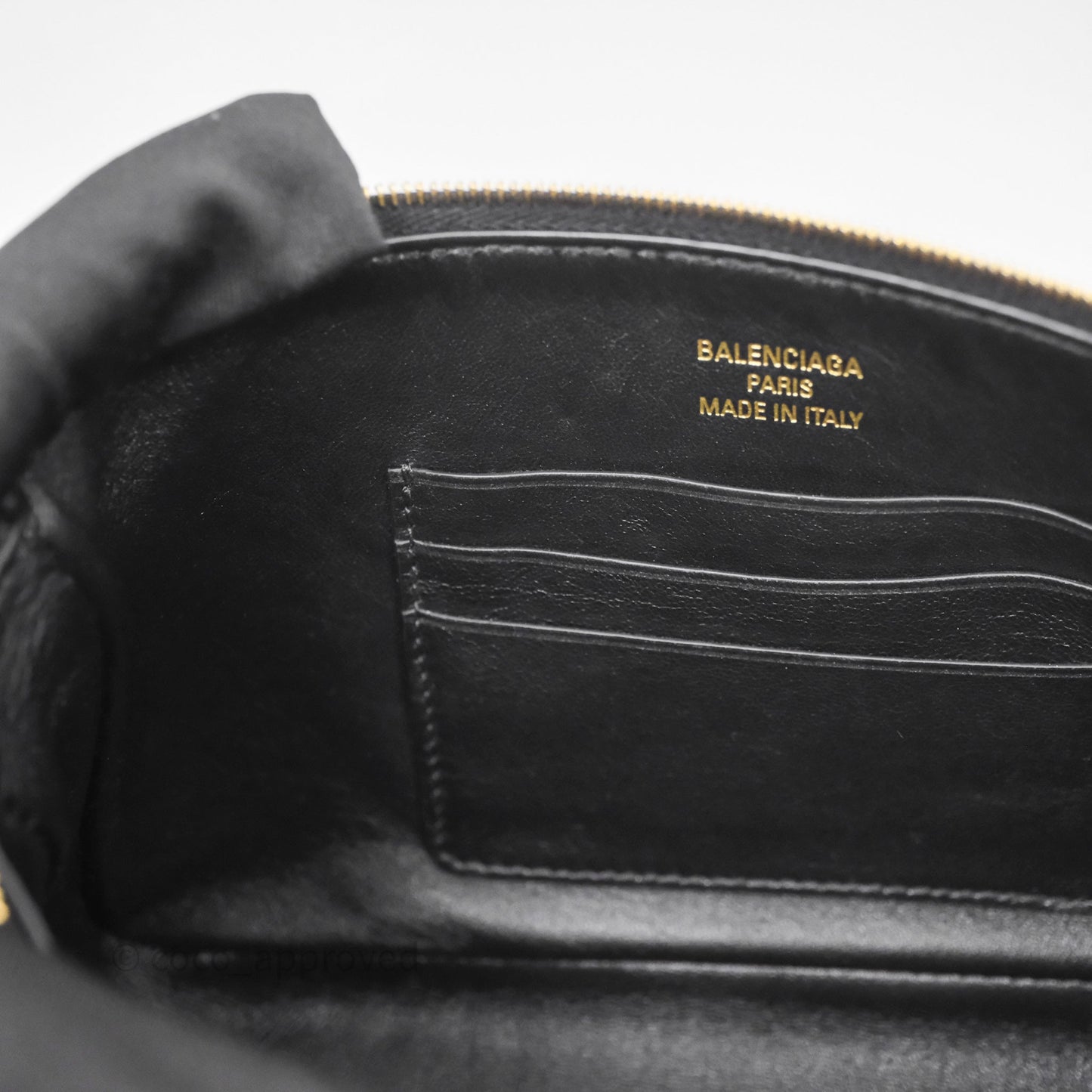 Balenciaga Rodeo Sling Pochette Leather Shoulder Bag Black Calfskin