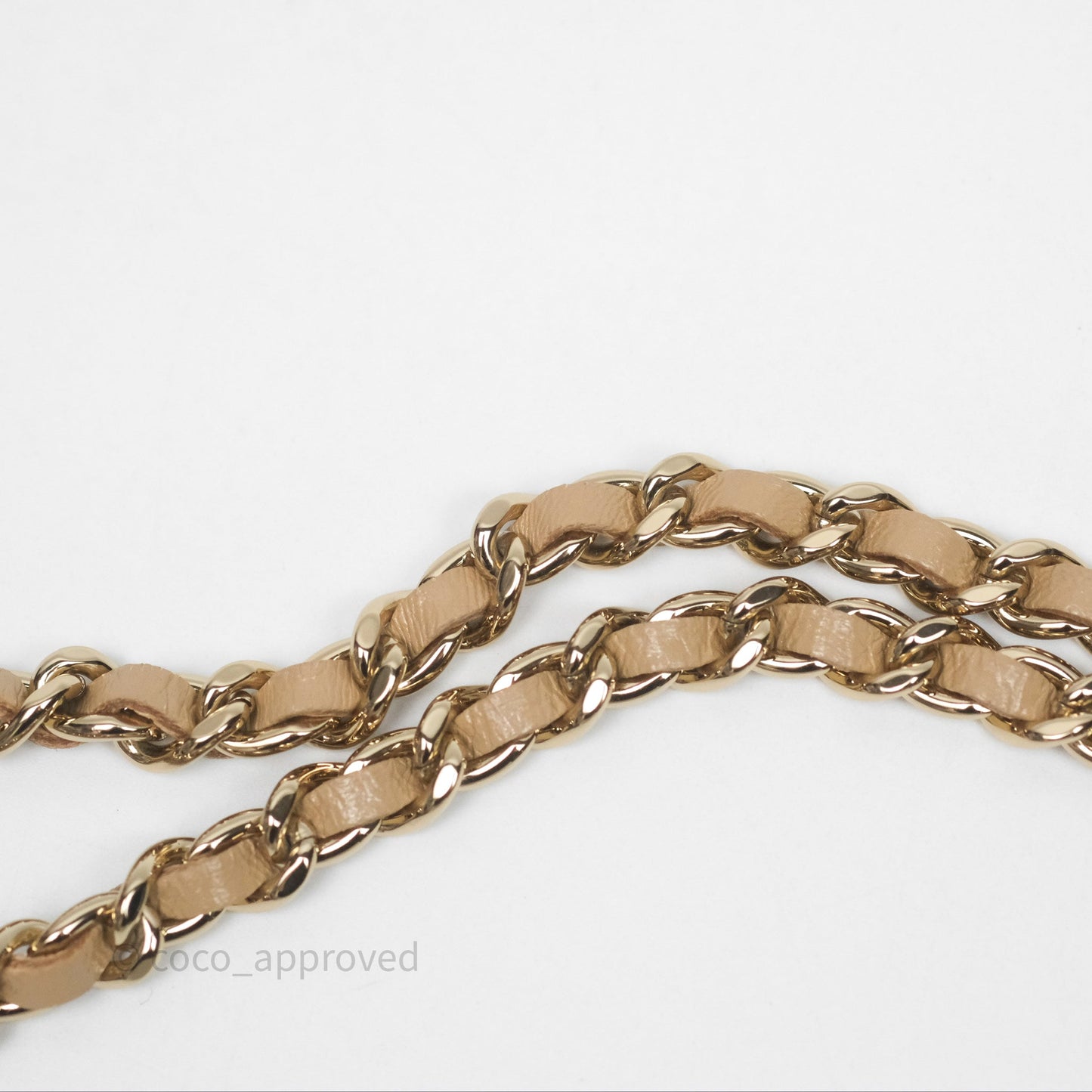 Chanel Nano 31 Beige Shiny Lambskin Gold Hardware