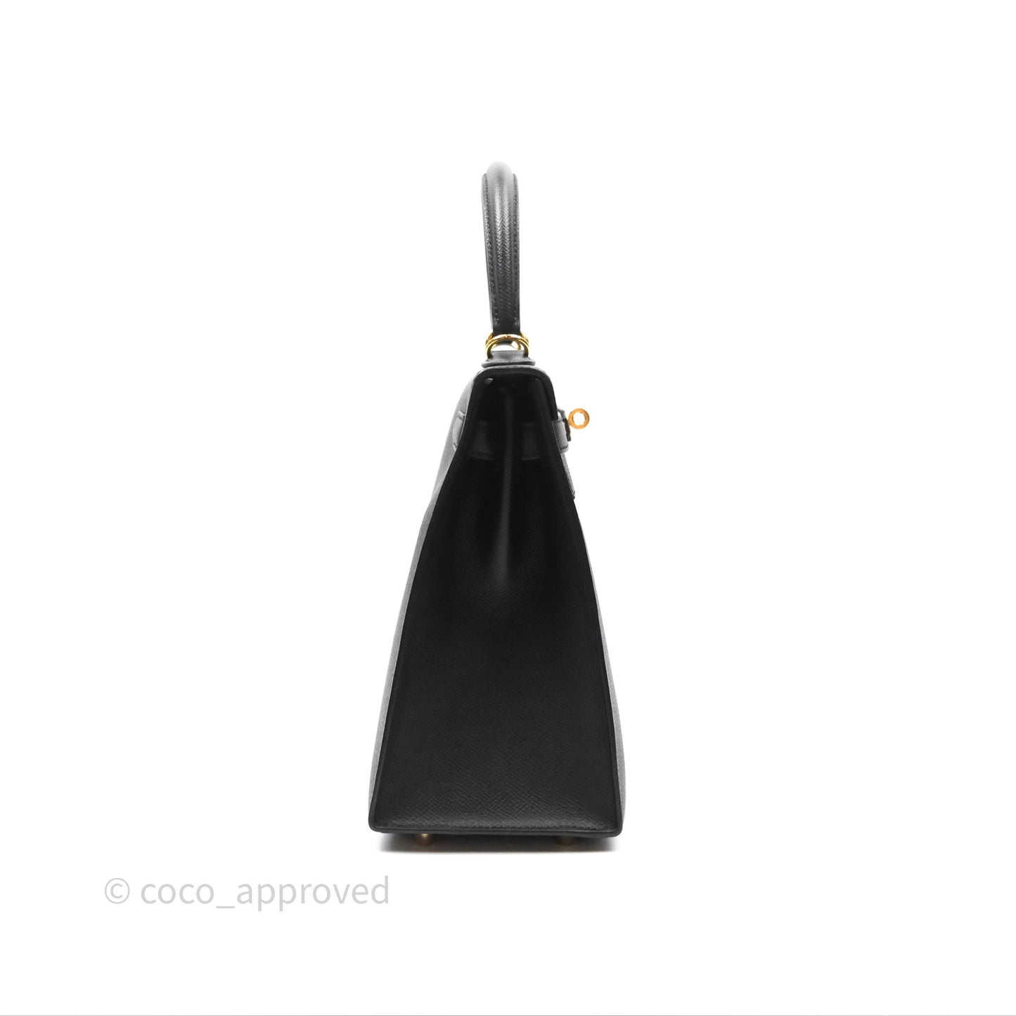 Hermès Kelly 28 Sellier Noir Black 89 Epsom Gold Hardware
