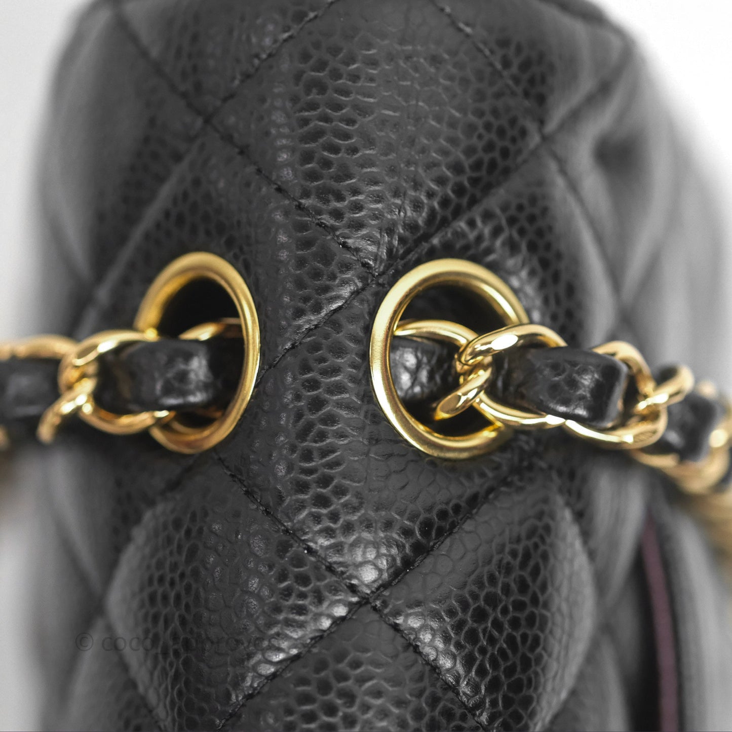 Chanel Classic M/L Medium Flap Quilted Black Caviar Gold Hardware