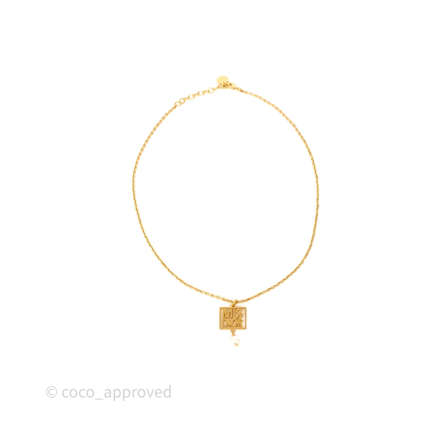 Christian Dior Miss Dior Necklace Gold Tone