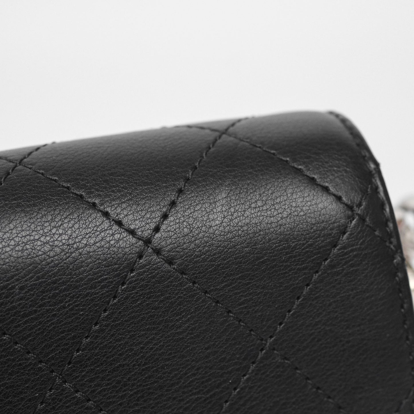 Chanel Small Precious Union Flap Black Calfskin Gold & Silver Hardware