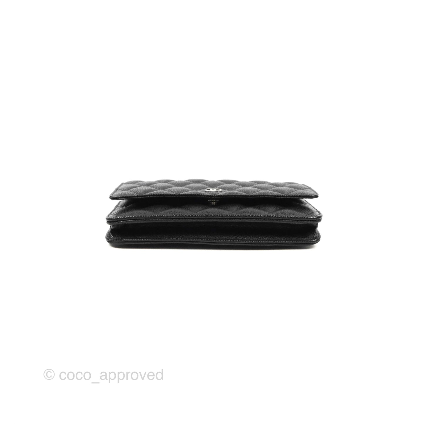 Chanel Quilted WOC Black Caviar Silver Hardware