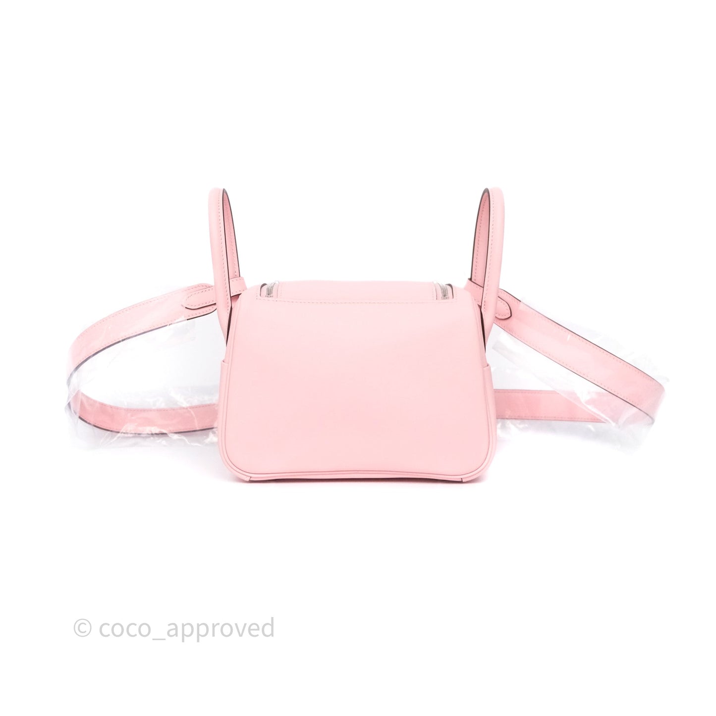 Hermès Mini Lindy II 20 Rose Sakura 3Q Swift Palladium Hardware