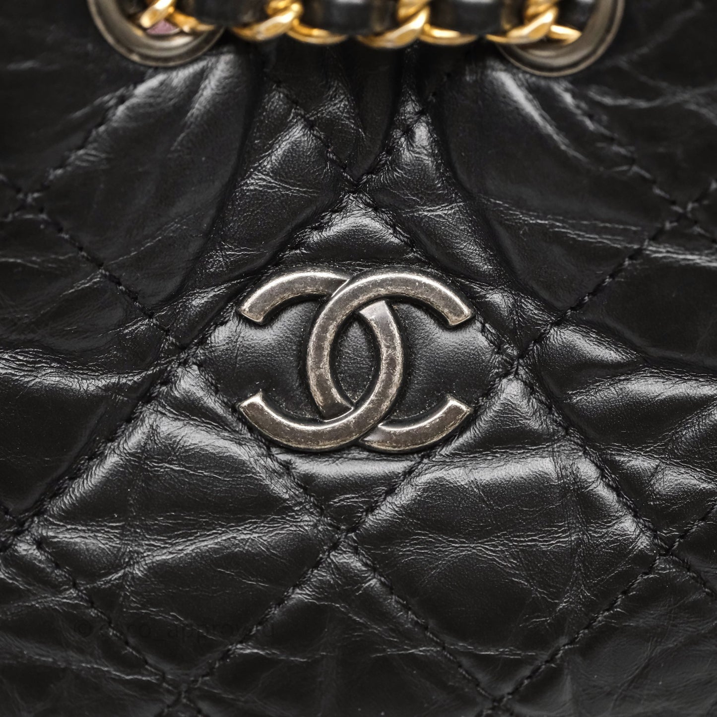 Chanel Small Gabrielle Backpack Black Aged Calfskin