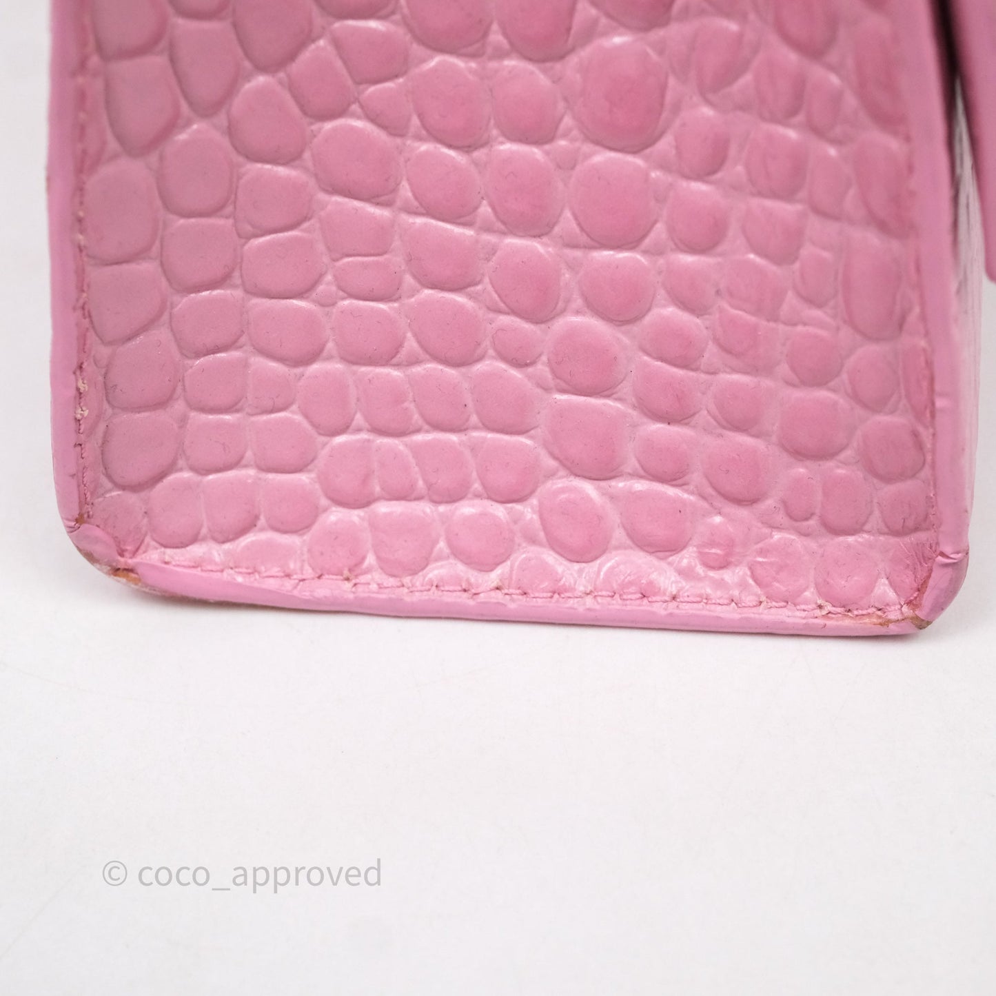 Balenciaga Small Hourglass Embossed Bag Pink