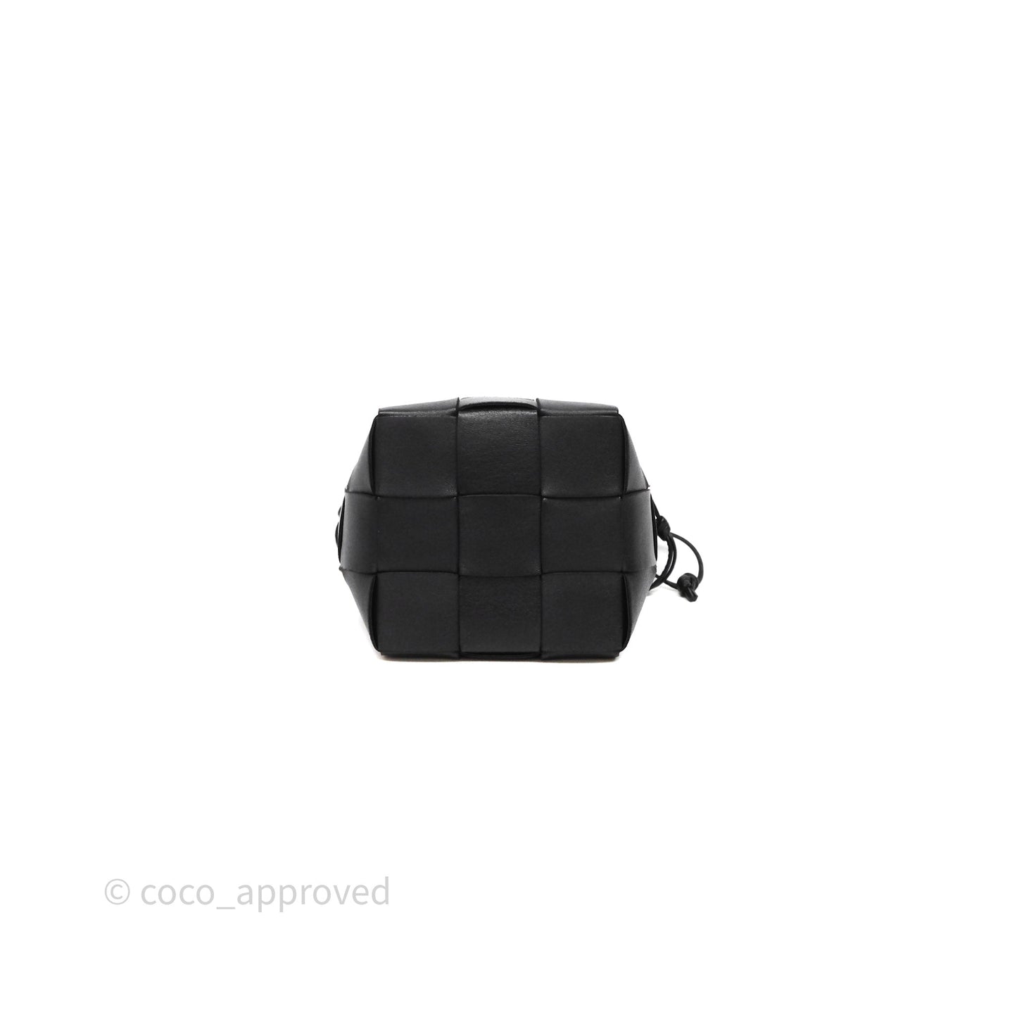 Bottega Veneta Small Cassette Bucket Bag Black Lambskin