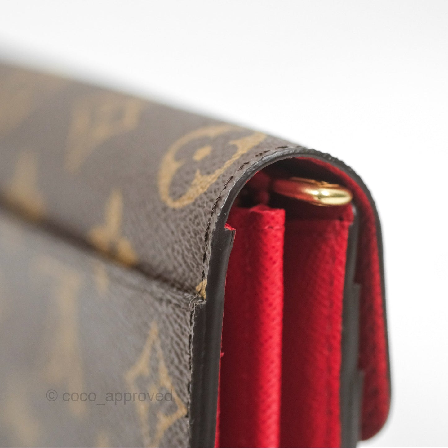 Louis Vuitton Sarah Wallet Coquelicot Red Monogram Canvas