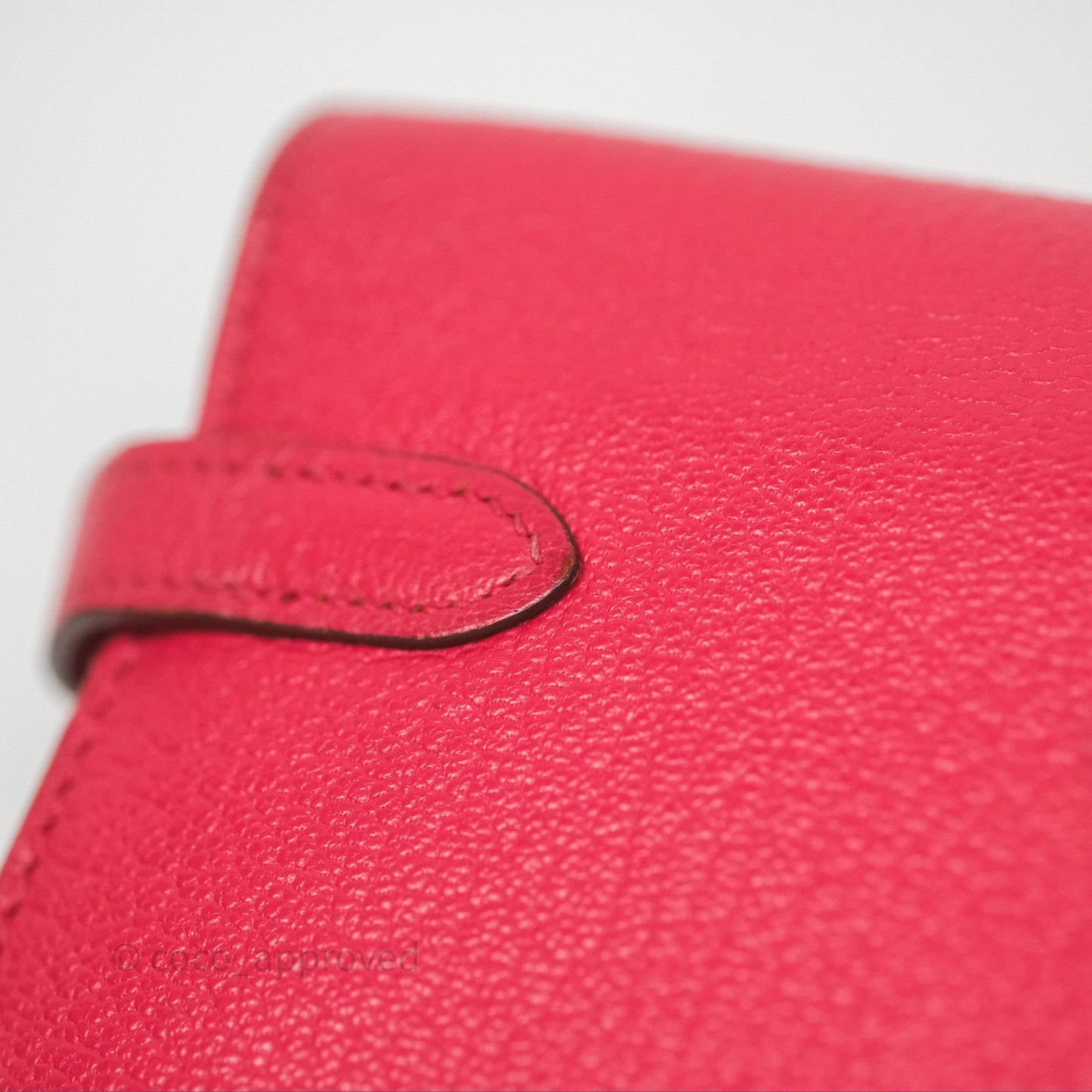 Hermès Kelly Wallet Pink Chevre Mysore Palladium Hardware