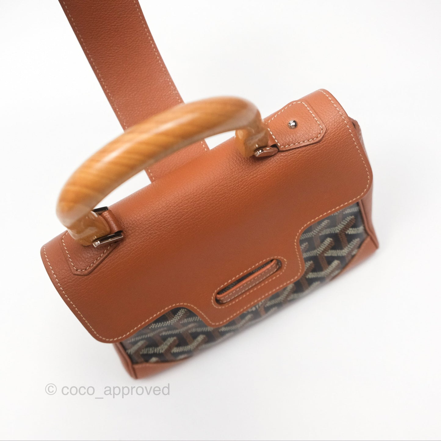 Goyard Saïgon Mini Bag Tan Goyardine Canvas/Chevroches Calfskin